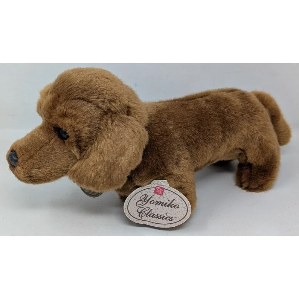 Russ Berrie Yomiko Classics Dachshund Dog Brown‎ Plush Stuffed Wiener Puppy NEW
